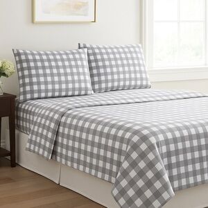 NWT! Soft Flannel Cotton Full Size Bedsheet Set